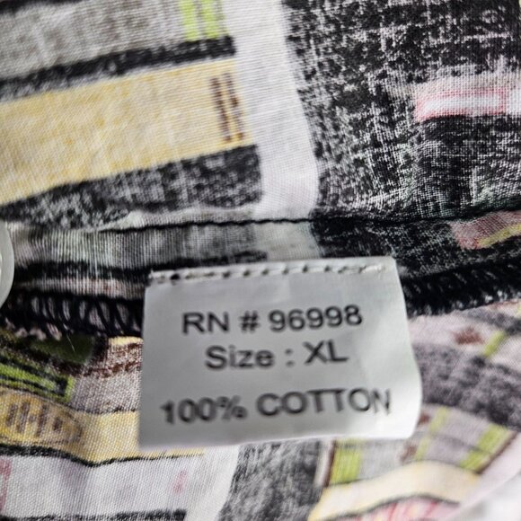 Library Book Print Button-Down Shirt By Signals XL Excellent condition - Picture 7 of 7